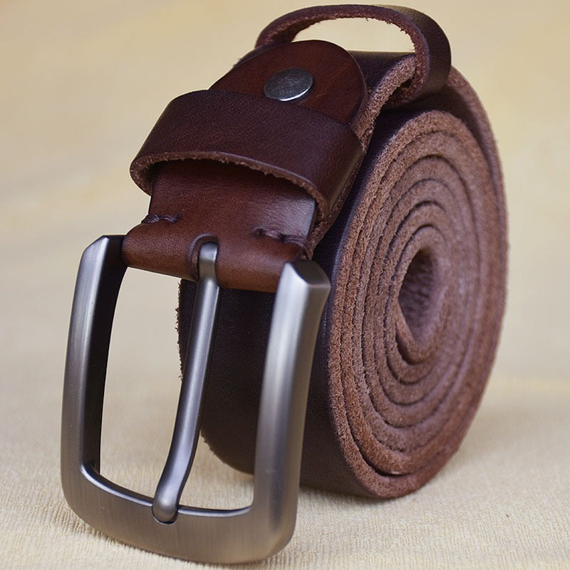 Titian - Vintage leren herenriem met gesp
