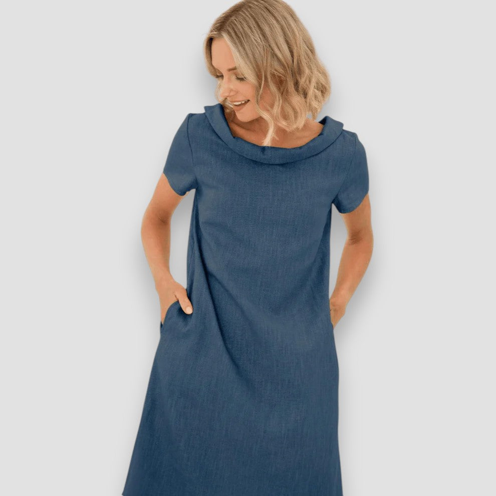 Edda - A-lijn zomerjurk met boothals