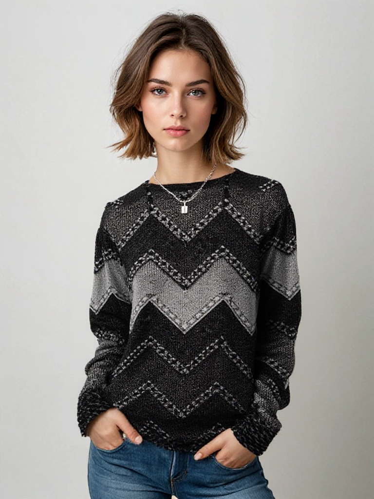 Hartley - Casual losse trui met textuurontwerp