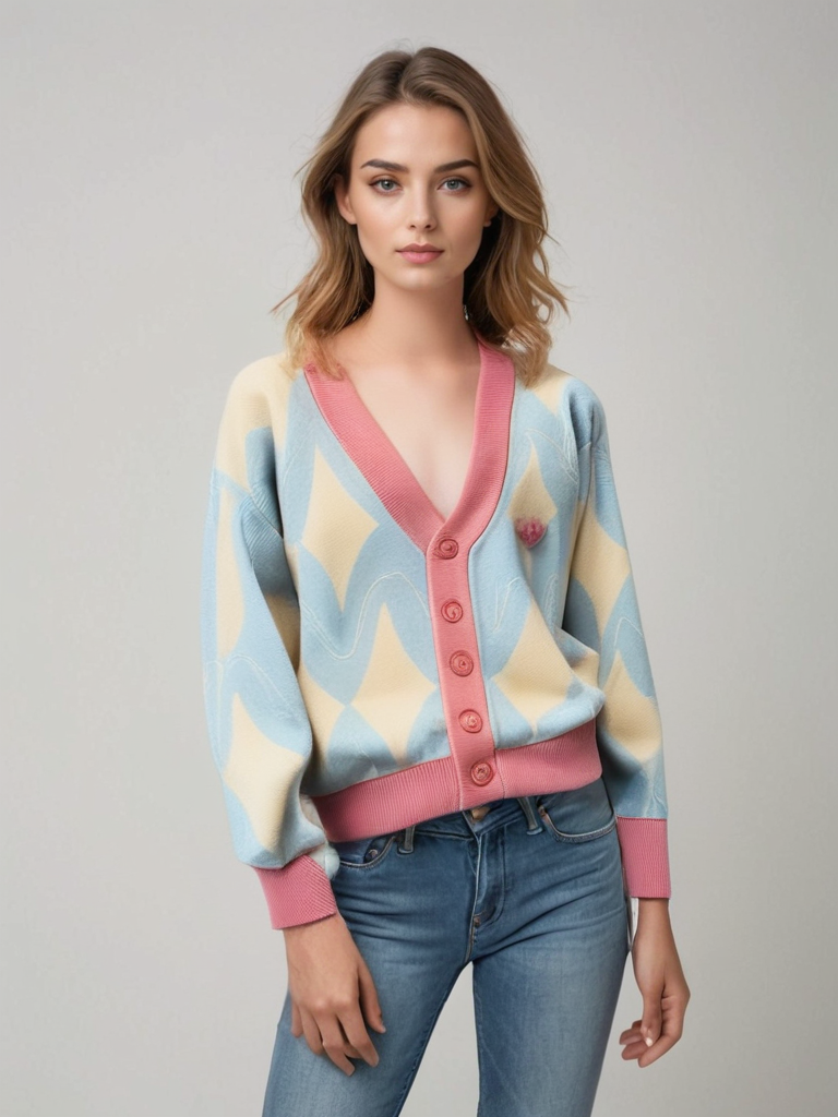 Vaila | Gestreept gebreid vest