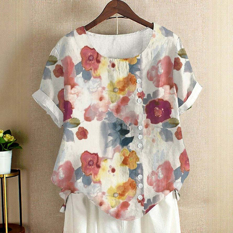 Tahlia - Dames top met bloemenprint