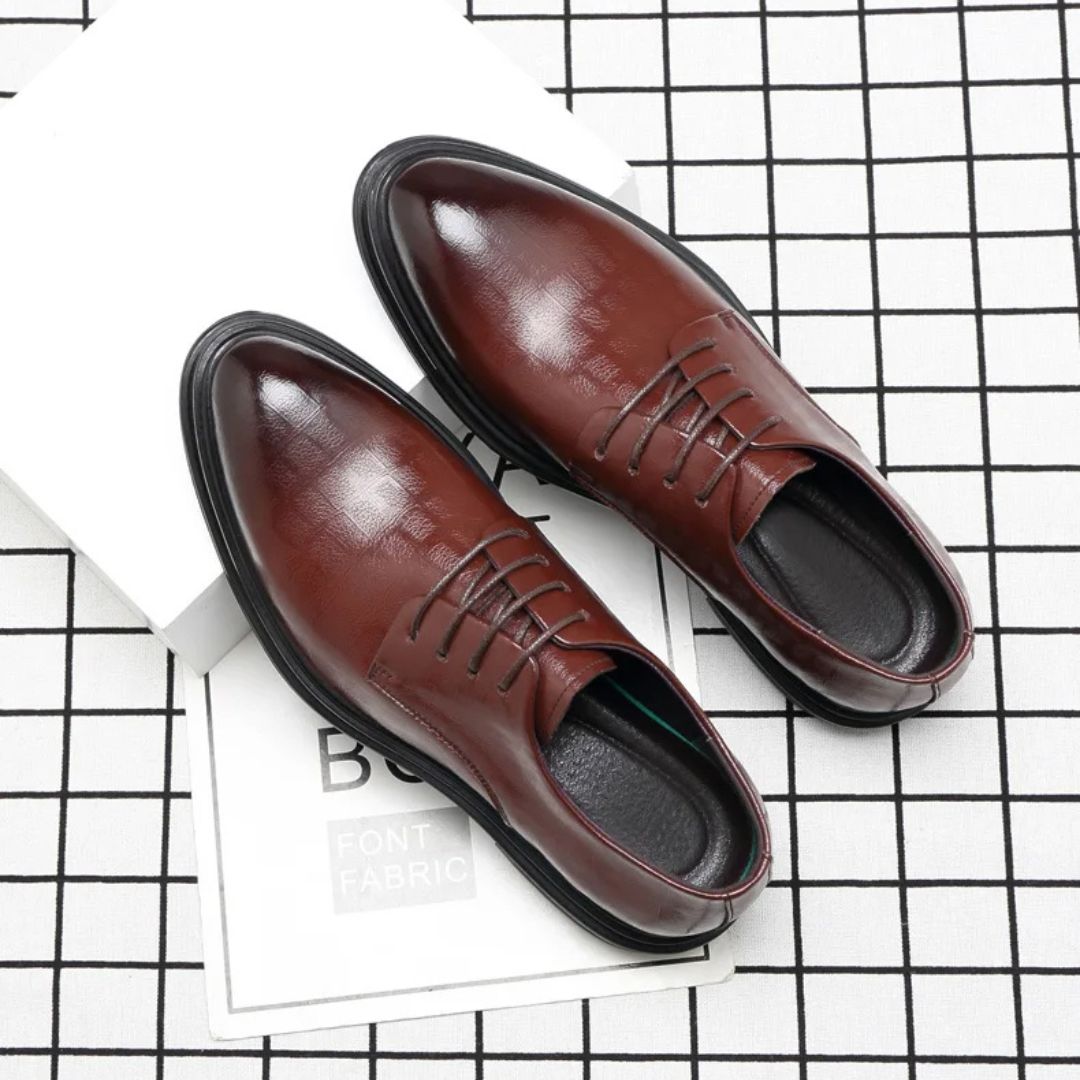 Elevated - Verhoogde nette lederen herenschoenen voor extra lengte