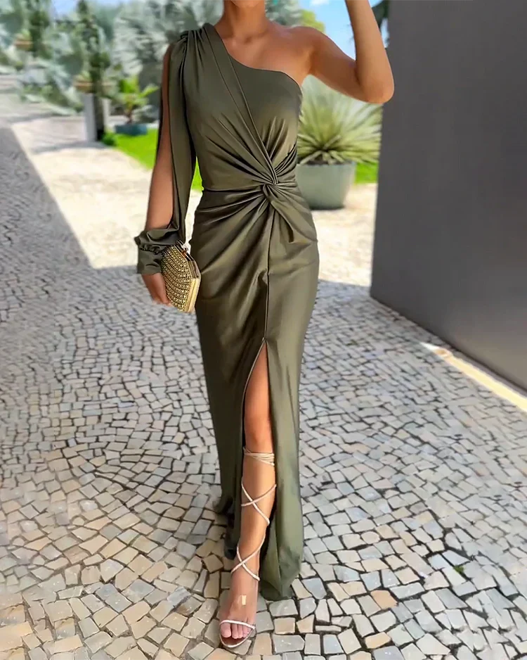 Taylee | One-shoulder maxi jurk