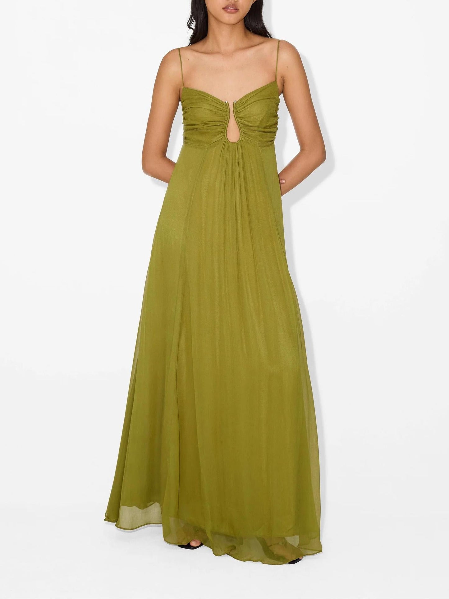 Havilah - Maxi damesjurk met spaghettibandjes en cut-out detail