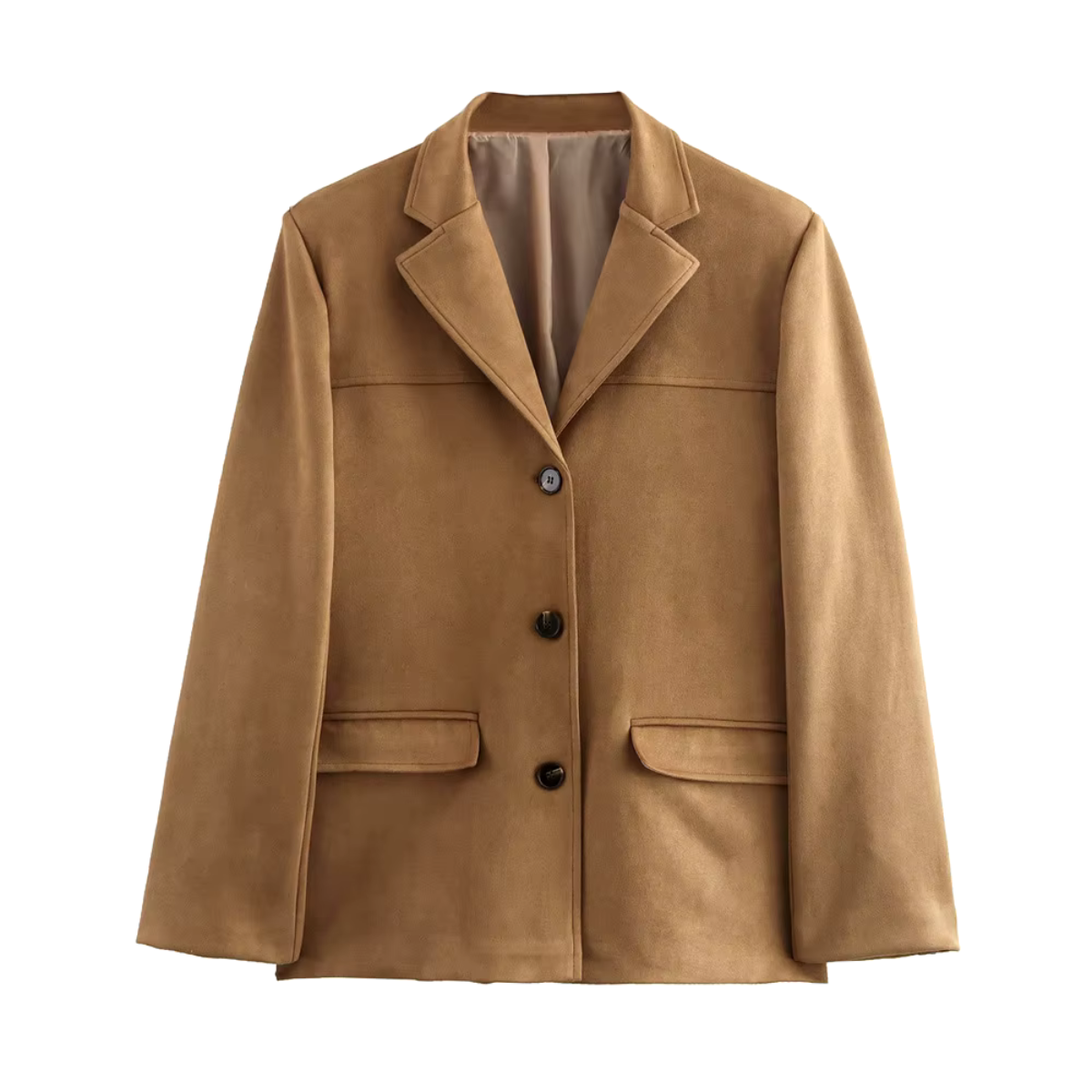 Jula - Oversized vintage luxe suède jas