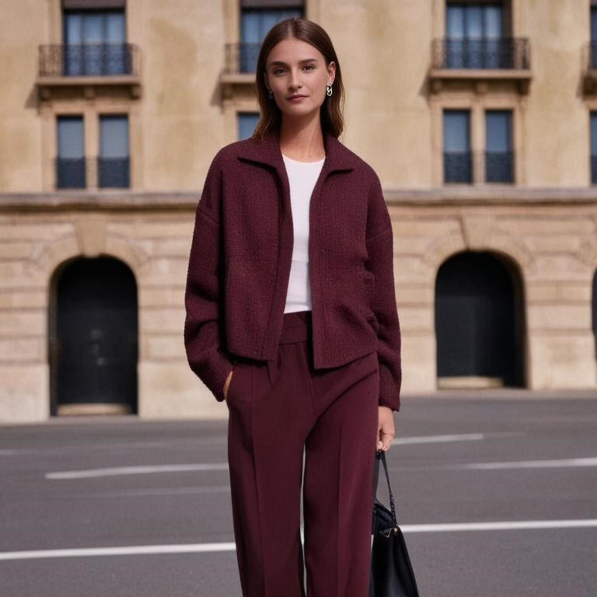 Nenita - Gebreid bomberjack met ritssluiting