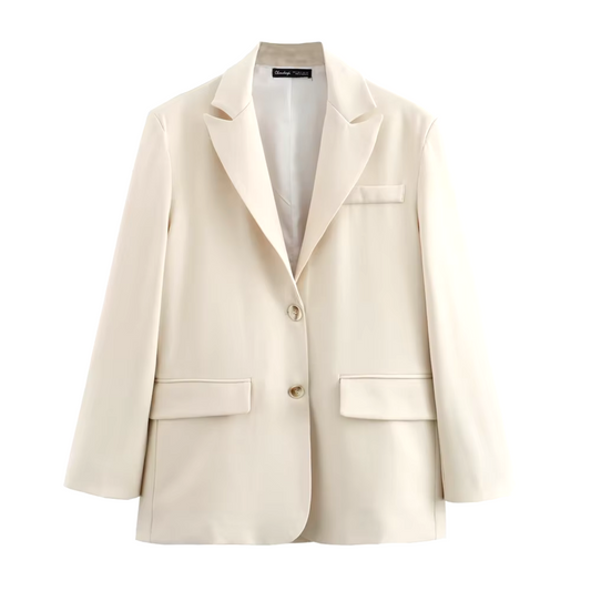 Dyna - Vintage beige dubbele knoop