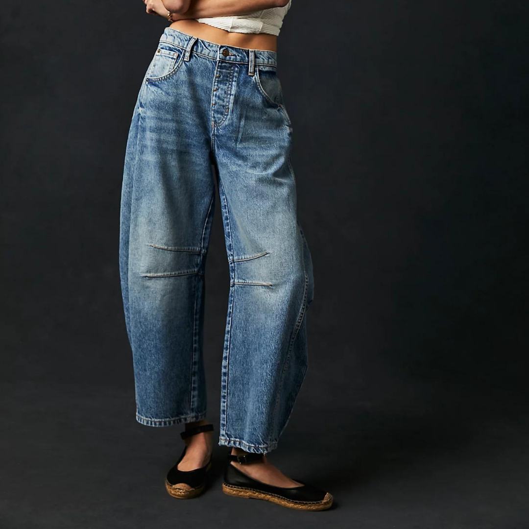 Clotilde - Dames jeans met rechte pijp en relaxte fit