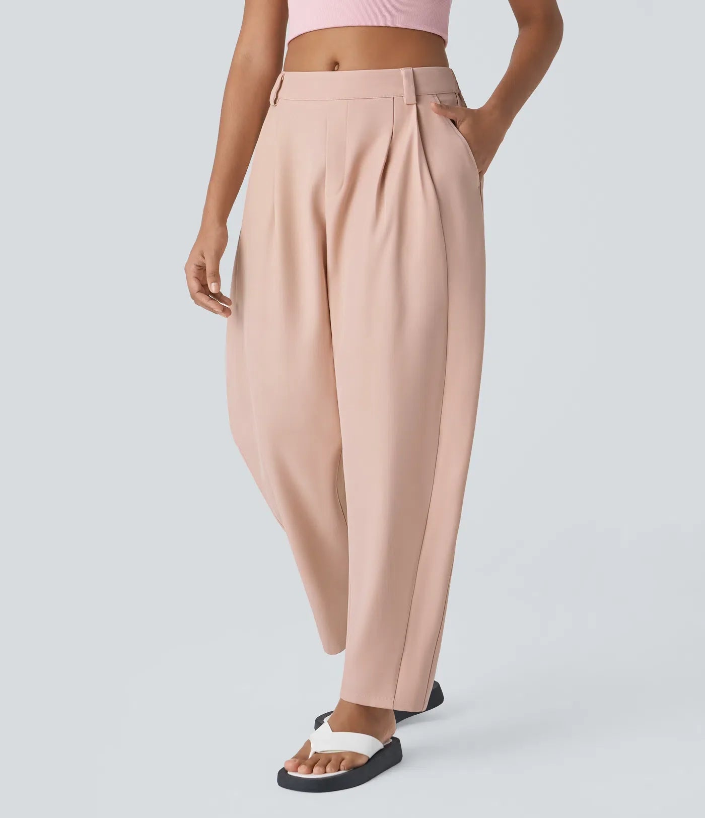 Claudia - Losvallende damesbroek met hoge taille