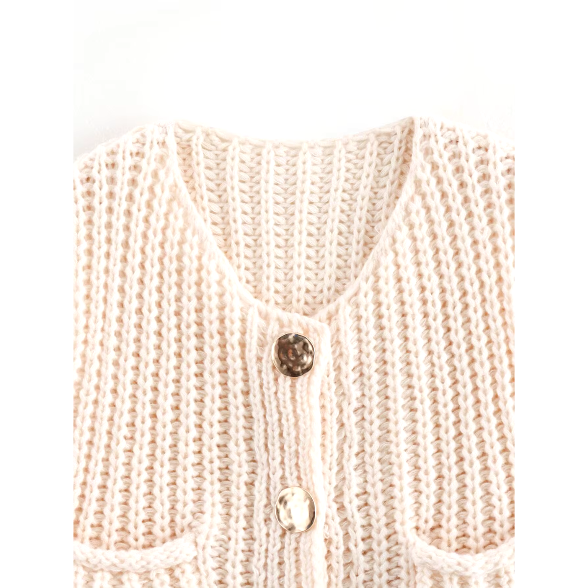 Lona - Blazer met knoopjes in beige