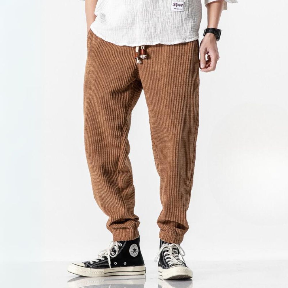 Cairo - Corduroy jogging pantalon verstelbaar trekkoord