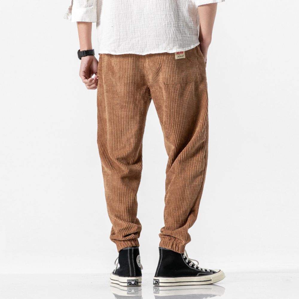 Cairo - Corduroy jogging pantalon verstelbaar trekkoord