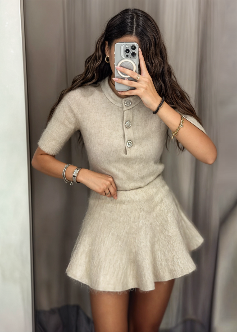 Ranna - Dames dikke top en rok set