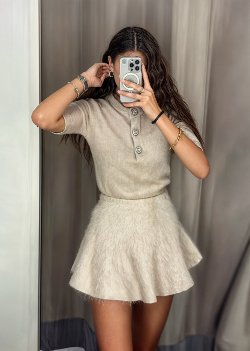 Ranna - Dames dikke top en rok set