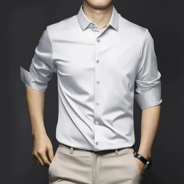Brody - Heren slim fit overhemd met opgerolde mouwen