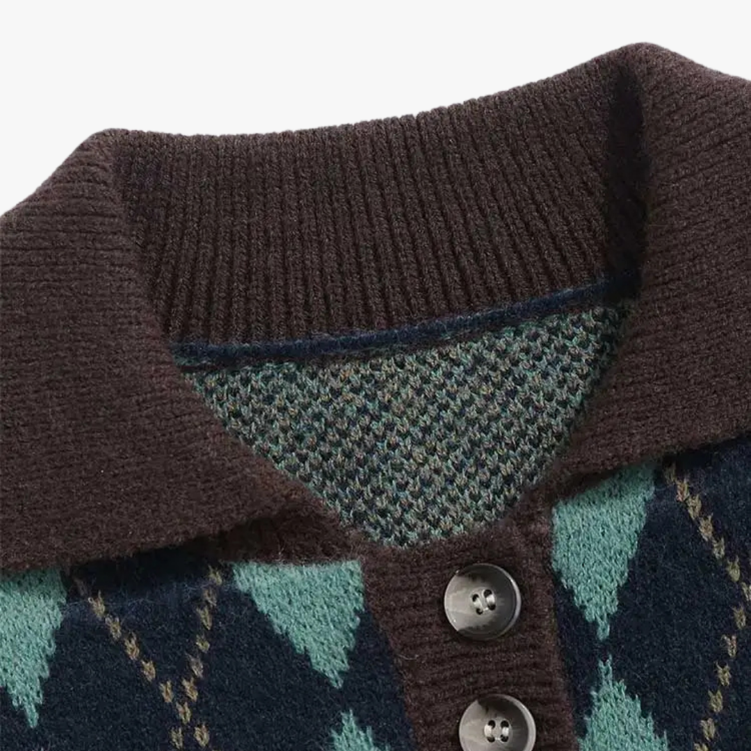 Victorien | Vintage gebreide trui met patroon