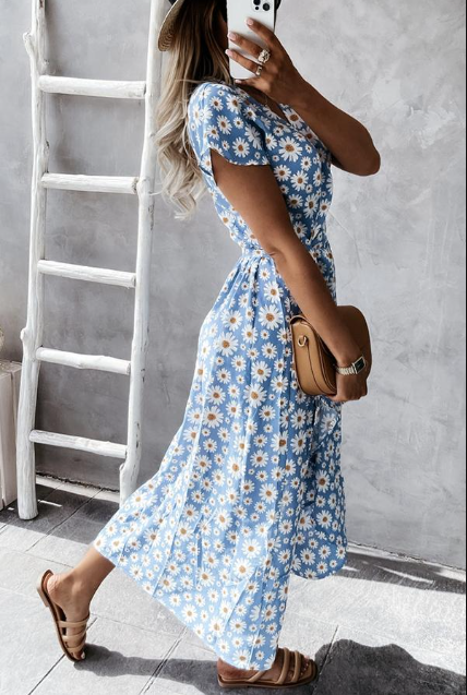 Natividad - Zomerjurk met v-hals voor dames