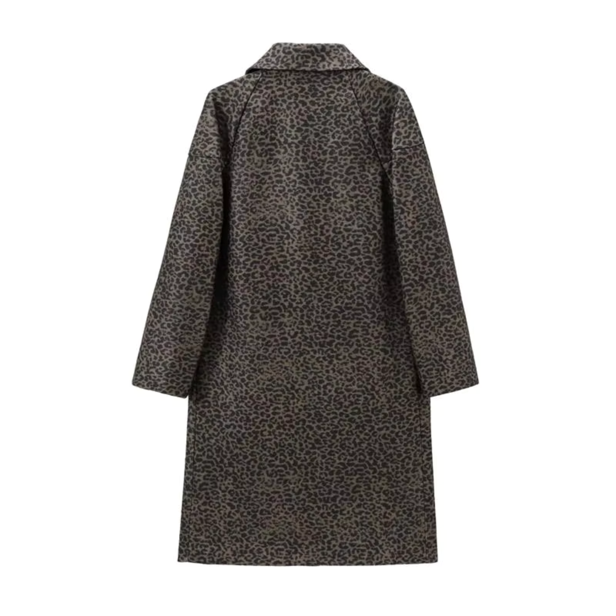 Marga - Luipaard Luxe lange wollen damesjas