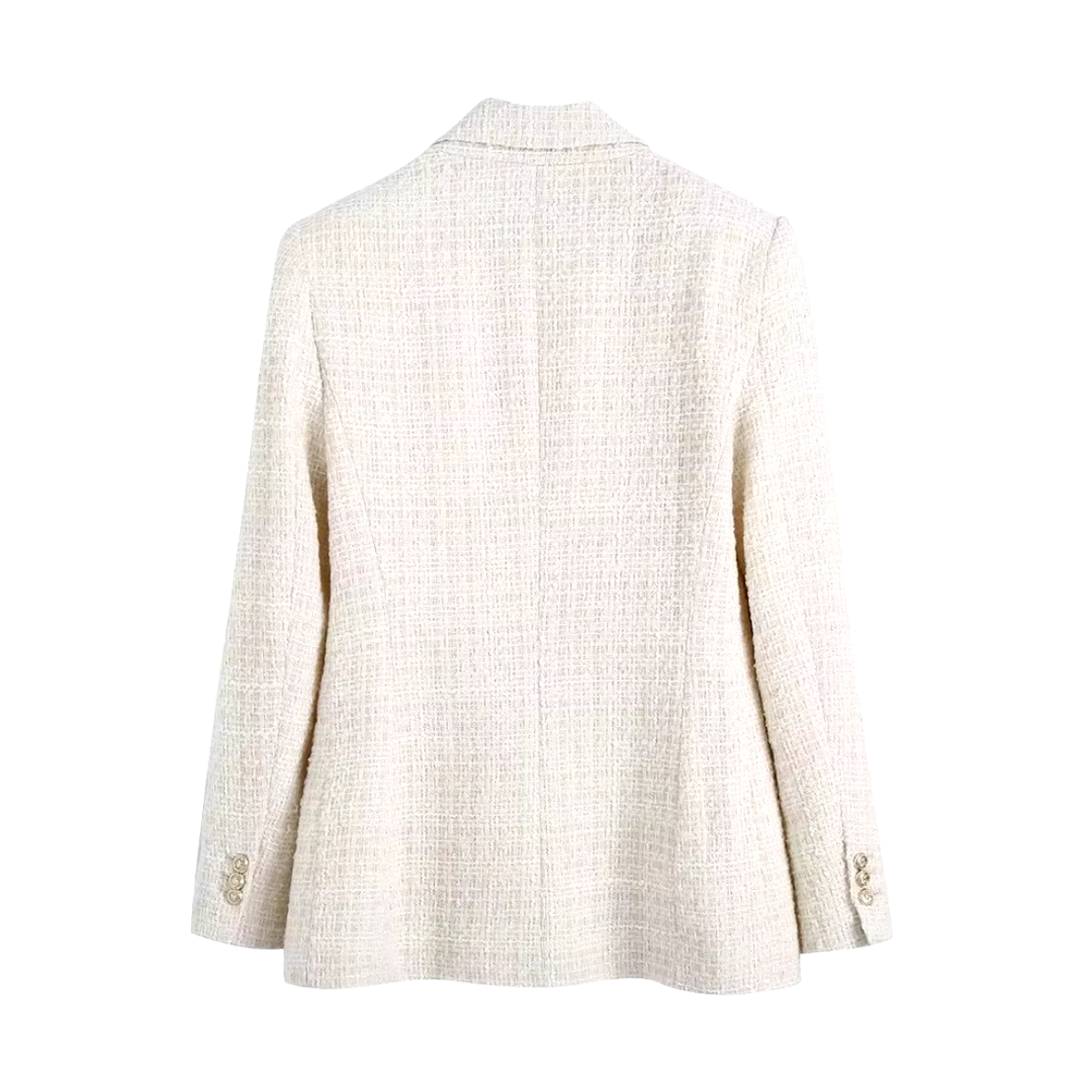 Witte chique blazer met dubbele rij