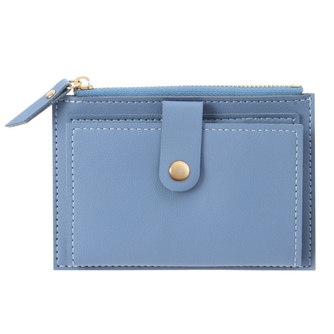 Minimalistische compacte leren mini portemonnee