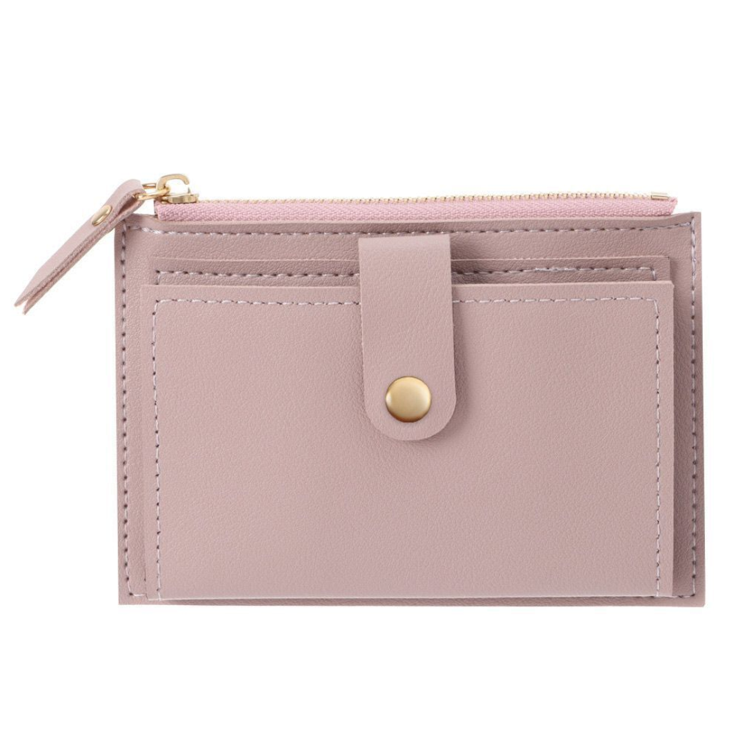 Minimalistische compacte leren mini portemonnee