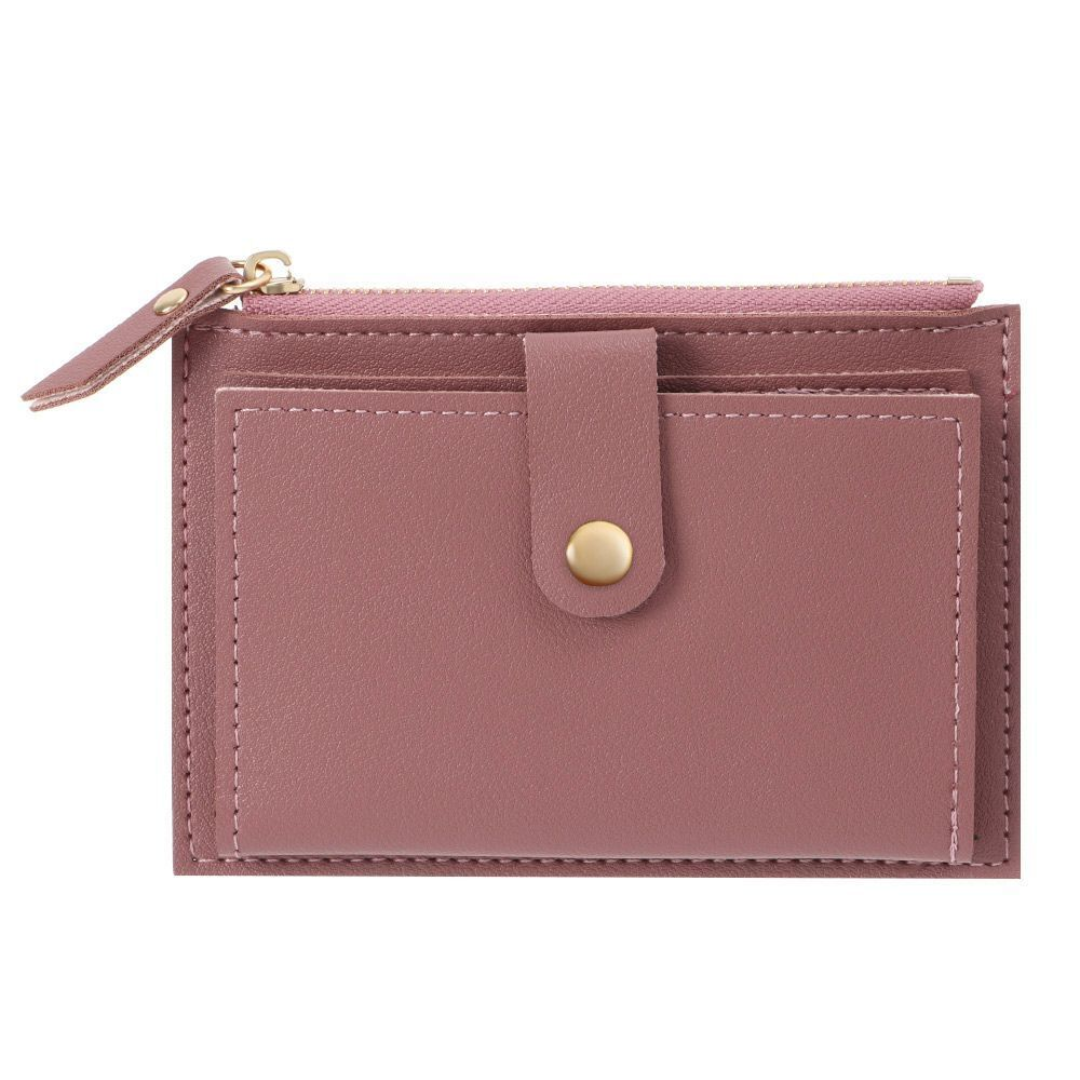 Minimalistische compacte leren mini portemonnee