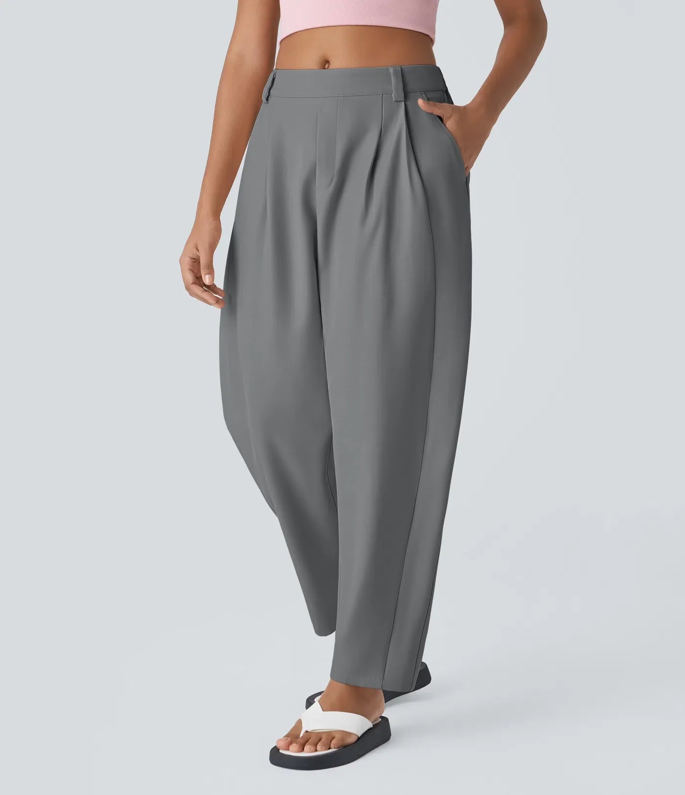 Claudia - Losvallende damesbroek met hoge taille