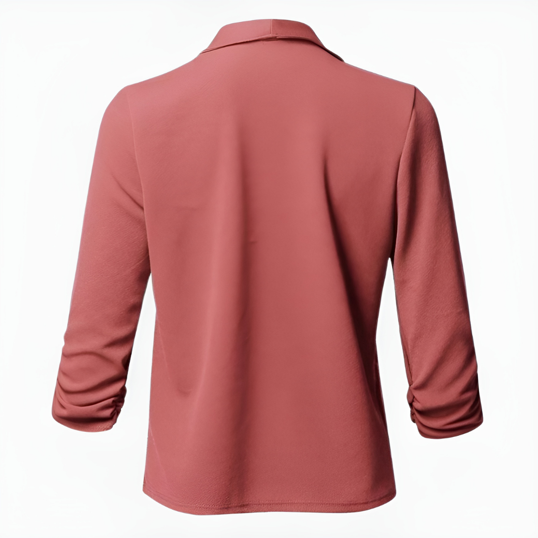 Adelheid - Damesblazer met open voorkant en driekwart mouwen