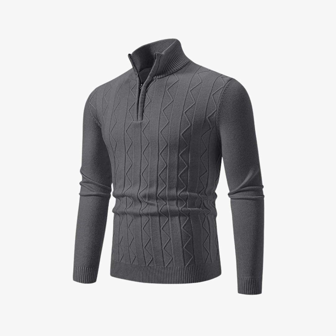 Bastian | Gebreide half-zip trui