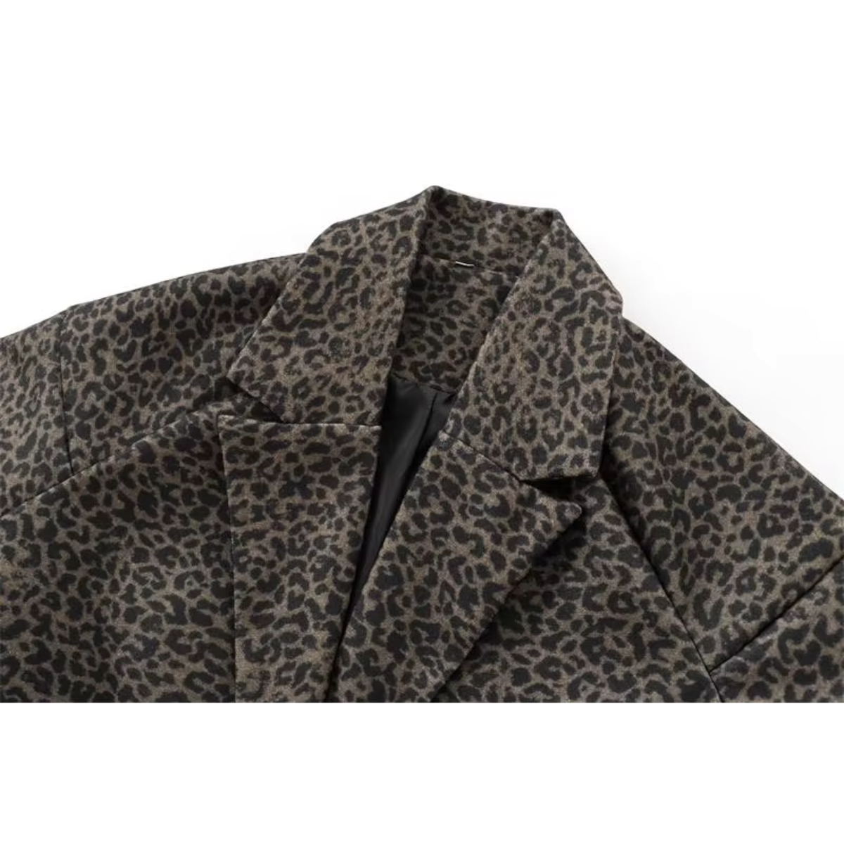 Marga - Luipaard Luxe lange wollen damesjas