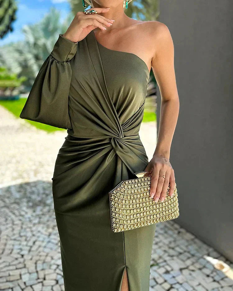 Taylee | One-shoulder maxi jurk