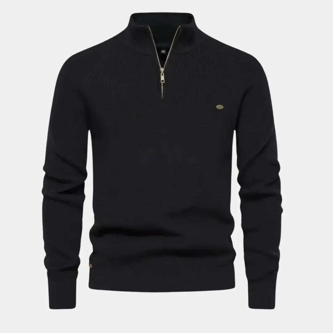 Thayer - Sweater met kwartrits voor mannen