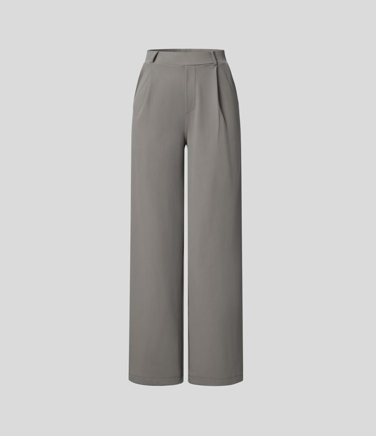 Quintina - Hoge taille wijde damesbroek