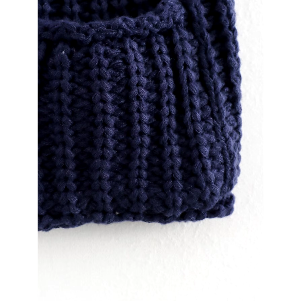 Siba - Navy gebreide blazer met knopen