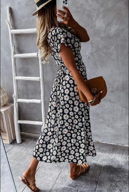 Natividad - Zomerjurk met v-hals voor dames