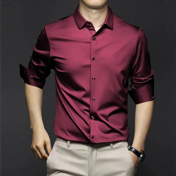 Brody - Heren slim fit overhemd met opgerolde mouwen