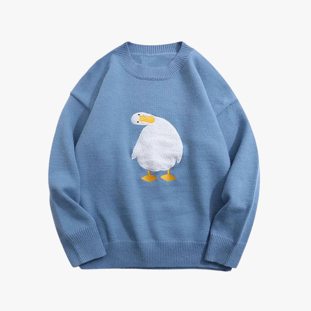 Baylor | Oversized trui met eendendesign