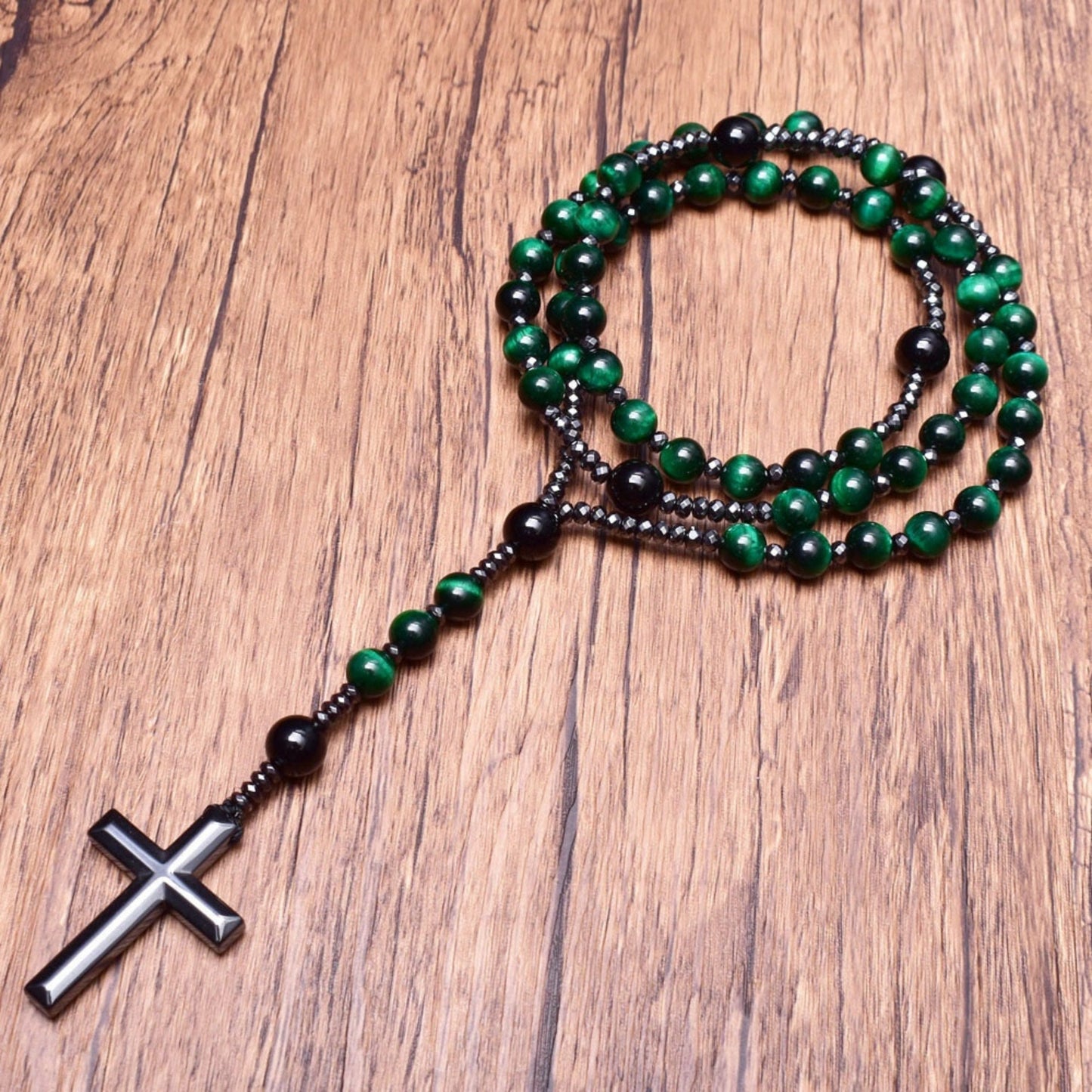Heren Halsketting met Kruisvormige Hanger en Spiritueel Ontwerp