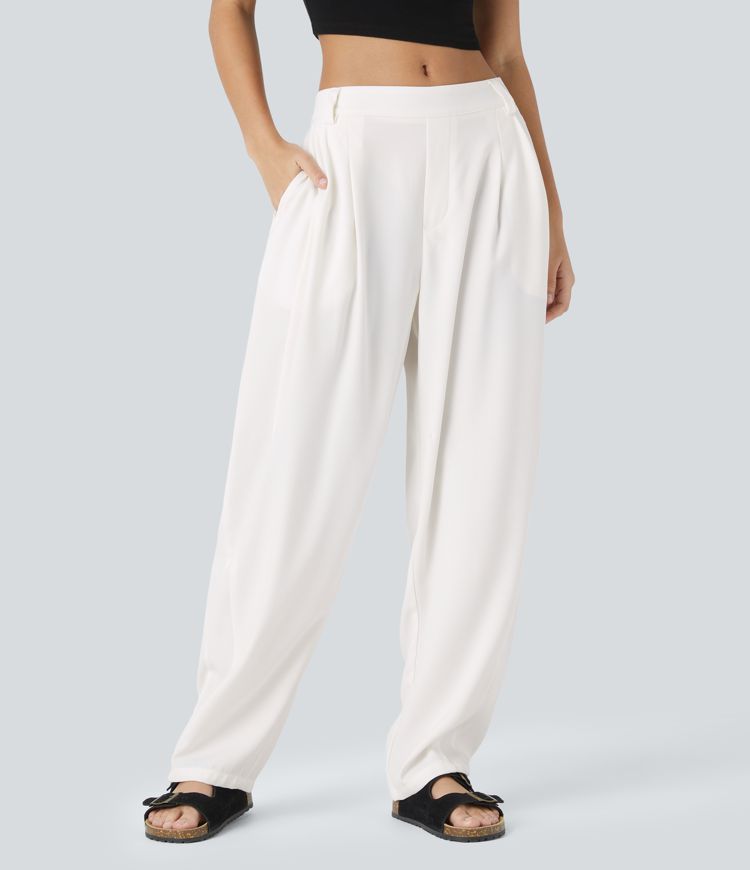 Claudia - Losvallende damesbroek met hoge taille