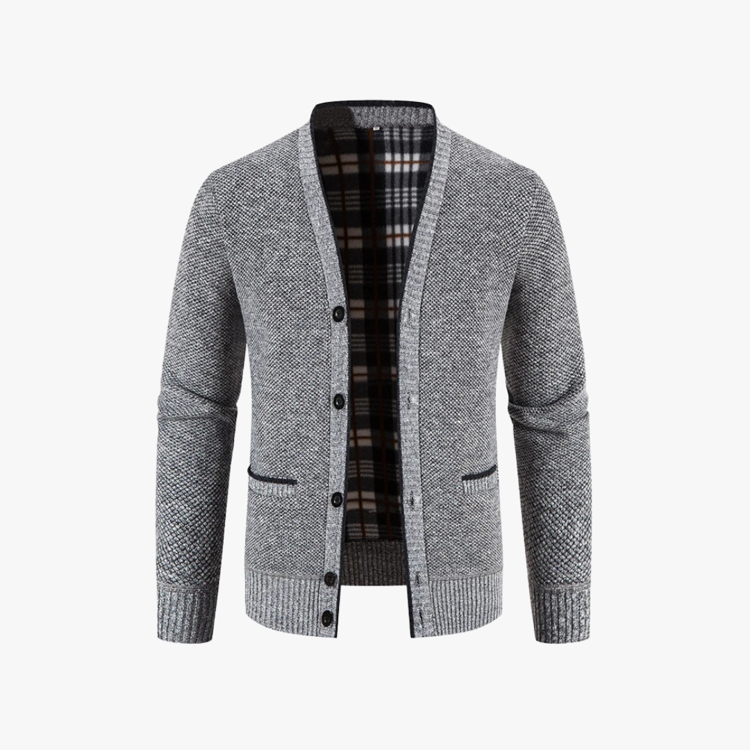 Valor | Gebreid vest met geruite voering