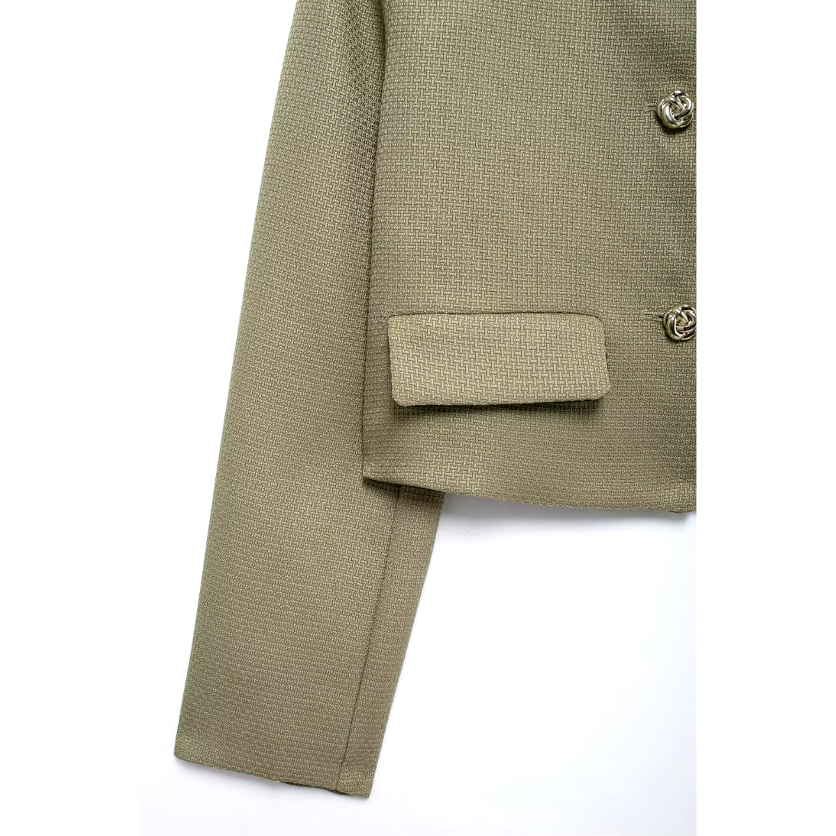 Olannie - Tweed blazer met enkele knopen