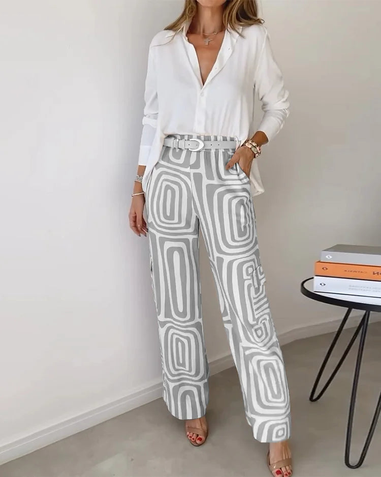 Romy - Classy tweedelige set high waist