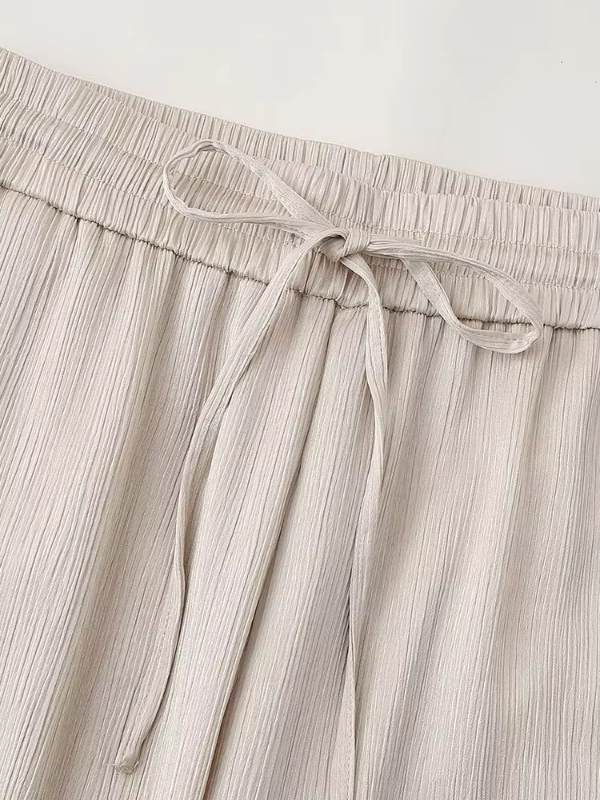 Lenie - Damesbeige casual losse 2-delige set