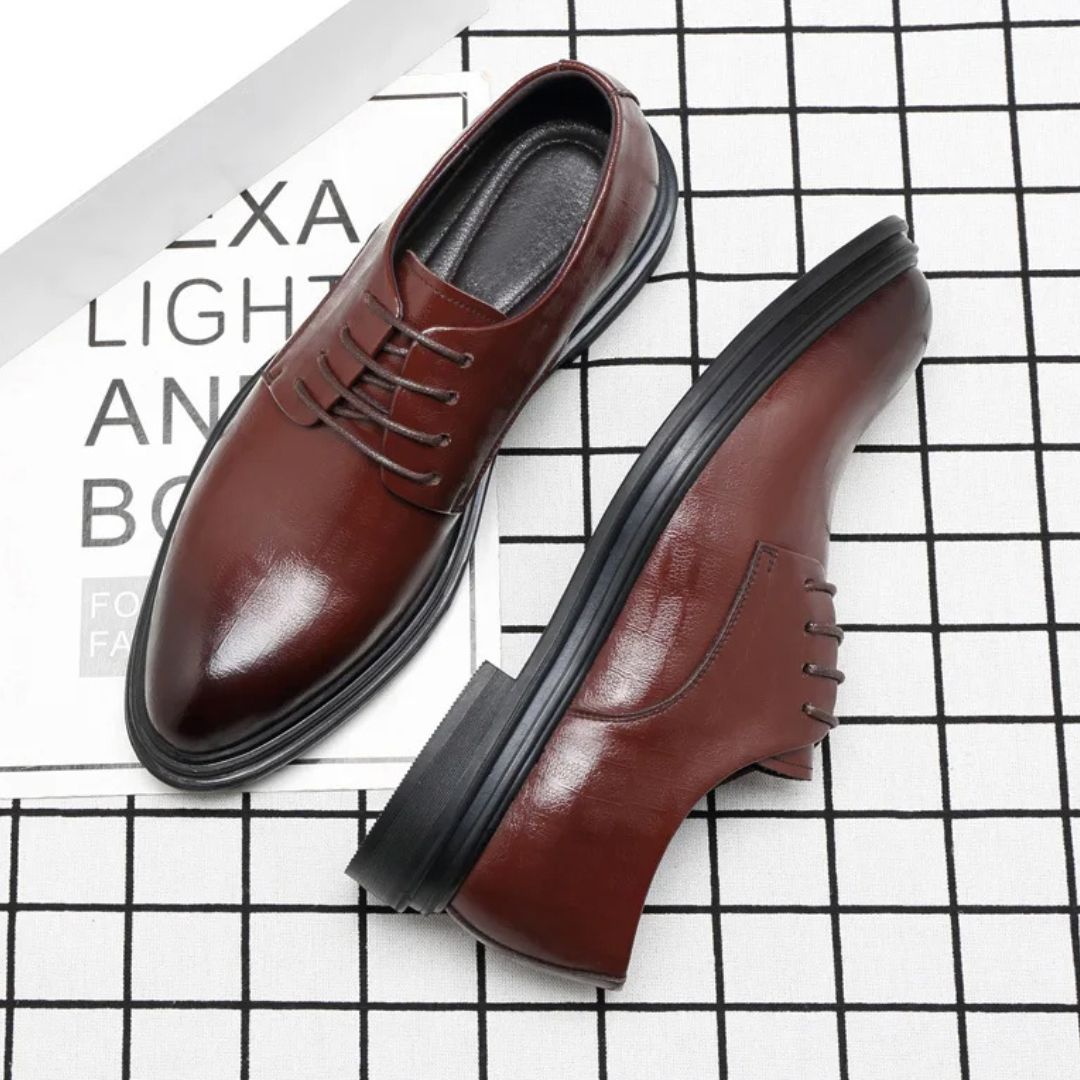 Elevated - Verhoogde nette lederen herenschoenen voor extra lengte