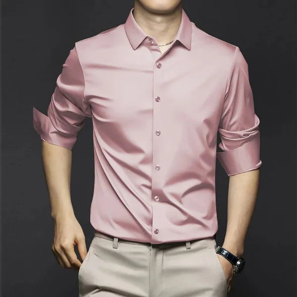Brody - Heren slim fit overhemd met opgerolde mouwen