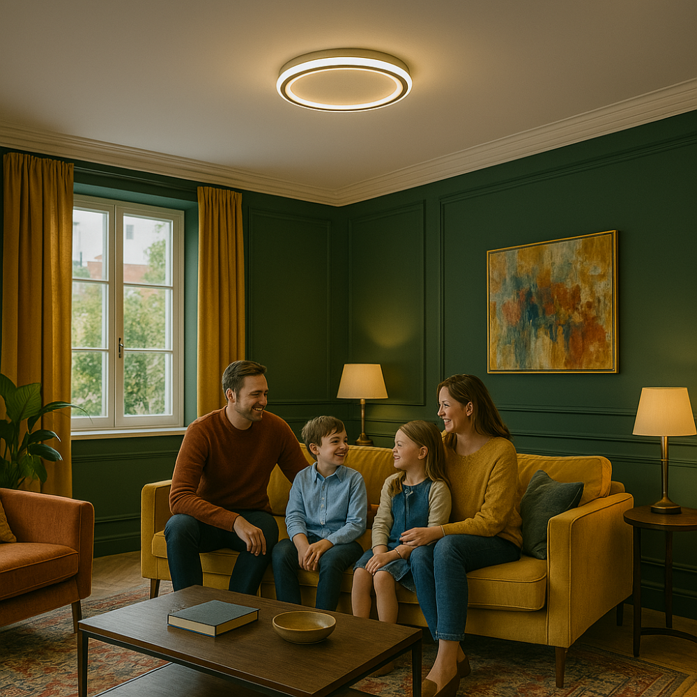 Moderne ronde LED plafondlamp met zachte sfeerverlichting