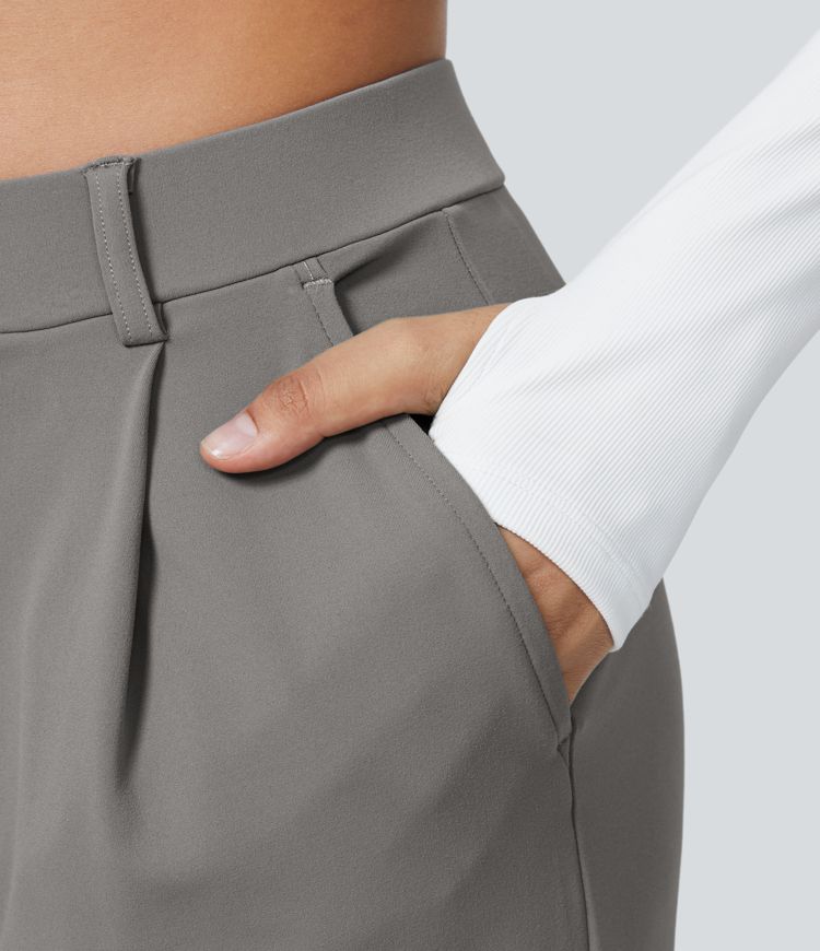 Quintina - Hoge taille wijde damesbroek