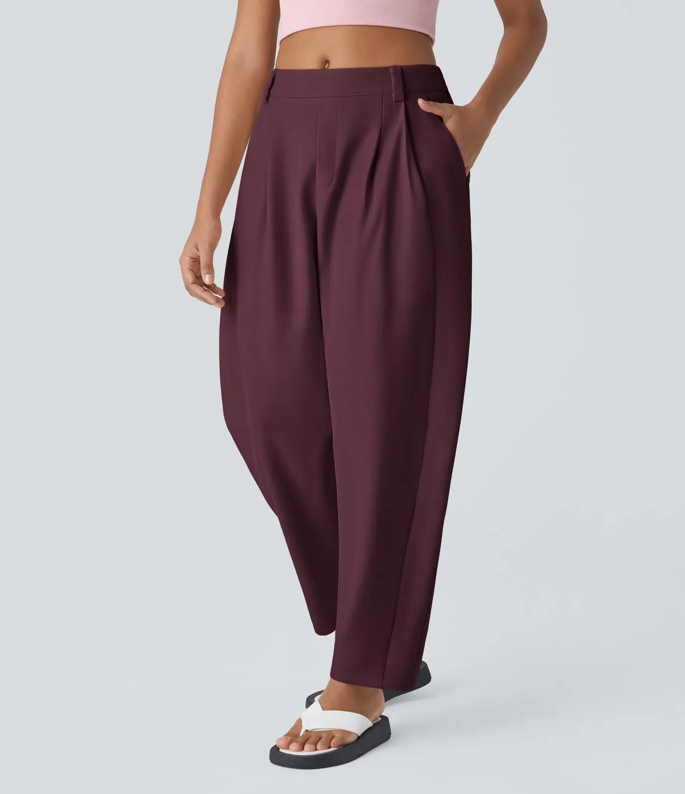 Claudia - Losvallende damesbroek met hoge taille