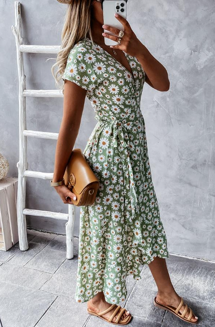 Natividad - Zomerjurk met v-hals voor dames