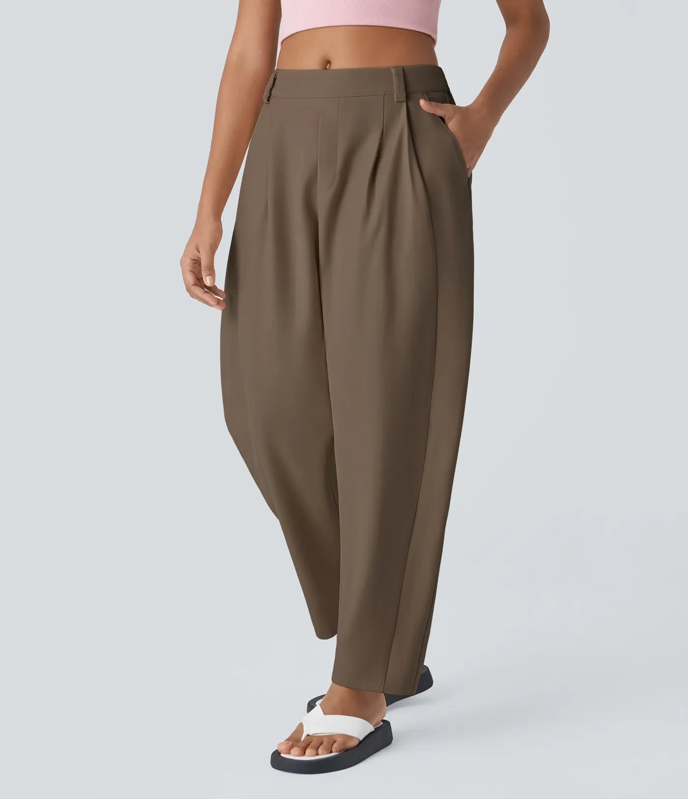 Claudia - Losvallende damesbroek met hoge taille